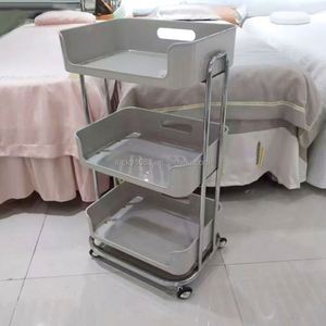 Carrito de Almacenamiento Multifuncional Pequeño para Salón de Belleza, Nuevo Diseño, Ligero, de Plástico, Móvil, para Herramientas de Maquillaje, Centro de Belleza - Product Image 3