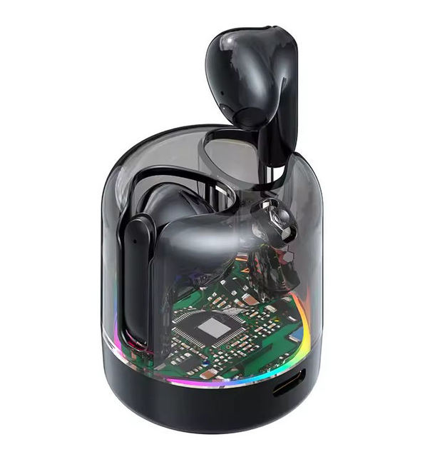 Stylish Transparent Shell TWS Earbuds Jerry Bluetooth Chip Ergonomic Wearing Clear Sound Hands Free Calling Premium Headphones