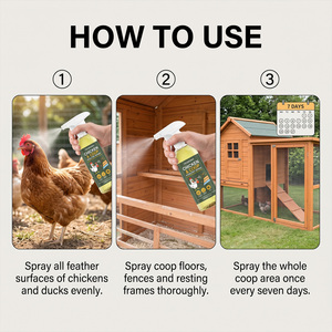 <span class=keywords><strong>Spray</strong></span> Répulsif Anti-Insectes pour Volailles à Base d'Extraits Végétaux – Prévient les Tiques, les Acariens, les <span class=keywords><strong>Poux</strong></span>, les Puces et les Mouches – Idéal pour l'Élevage de Poulets et Canards en Poulailler - Product Image 6