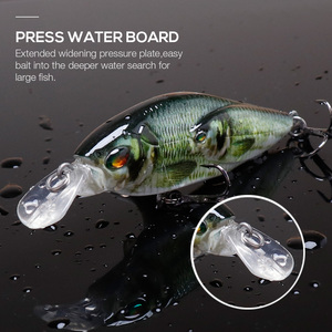 VTAVTA 12.5cm,10.5g leurres de pêche Minnow Crank Bait Crankbait Bass Baits Set Kit Tackle Treble Hook - Product Image 4