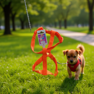 Imbracatura per animali domestici a forma di I, colore tinta unita, per petto e schiena - Product Image 2