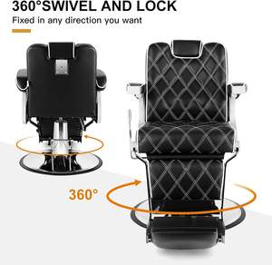 Ağır Vintage berber koltuğu tüm amaçlı hidrolik yaslanma Salon güzellik Spa şekillendirici ekipmanları siyah - Product Image 5