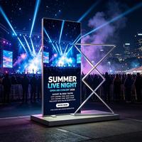 Support OEM/ODM d'usine pour l'impression et la conception de boîtes lumineuses double face en tissu tendu SEG pour la promotion d'événements et de fêtes