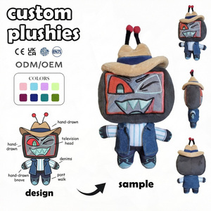 Fabricante de Peluches Personalizados, Diseño de Peluche de Búho Monstruo con Capucha, Juguete de Peluche Jax, Ratón de Fieltro, Dinosaurio, Pingüino, Muñeca Personalizada - Product Image 2