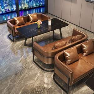 Sofás en Forma de L con Estructura Metálica y Espuma de Alta Densidad para Restaurante, Duraderos - Product Image 1