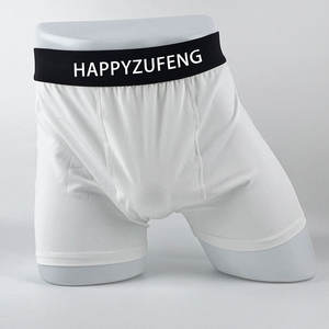 Happyzufeng Sous-vêtements pour hommes extra larges et épais, personnalisés, 95% coton biologique, <span class=keywords><strong>boxer</strong></span> respirant en tissu tricoté, motif imprimé - Product Image 5