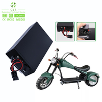 Paket Baterai Lithium CTS 48V 60V 72V 20Ah-60Ah untuk Sepeda Motor Listrik, Baterai LiFePO4 Kapasitas Tinggi Kustom OEM