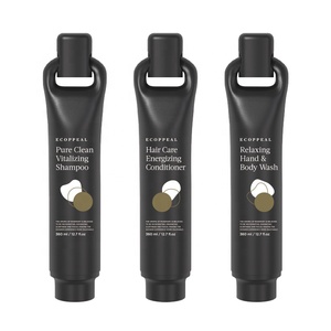 Distributeur de <span class=keywords><strong>savon</strong></span> mural à clé magnétique de remplacement en 3 secondes pour douche, bain, 360ml - Product Image 3