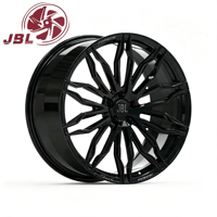 Nouvelles jantes monobloc forgées 16-24 pouces, noir brillant, multi-branches, en alliage d'aluminium 25 mm, compatibles berlines et SUV 5x112 5x114.3 5x120