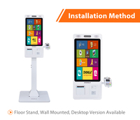 Caisse enregistreuse tactile POS ZHONGJI 21,5 pouces, Windows 10/11, Intel Core I3/i5/i7, 8/16 Go DDR4, lecteur de cartes, kiosque de commande automatique, paiement