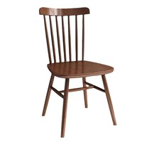 Chaise Windsor en bois massif de style européen pour la maison et le restaurant Meubles de salle à manger en bois de caoutchouc durable avec table