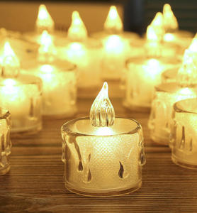 Vela LED Brillante para Fiestas, Decoración de Mesa para Cenas en Interiores, Mini Vela LED de Cristal con Pilas - Product Image 4