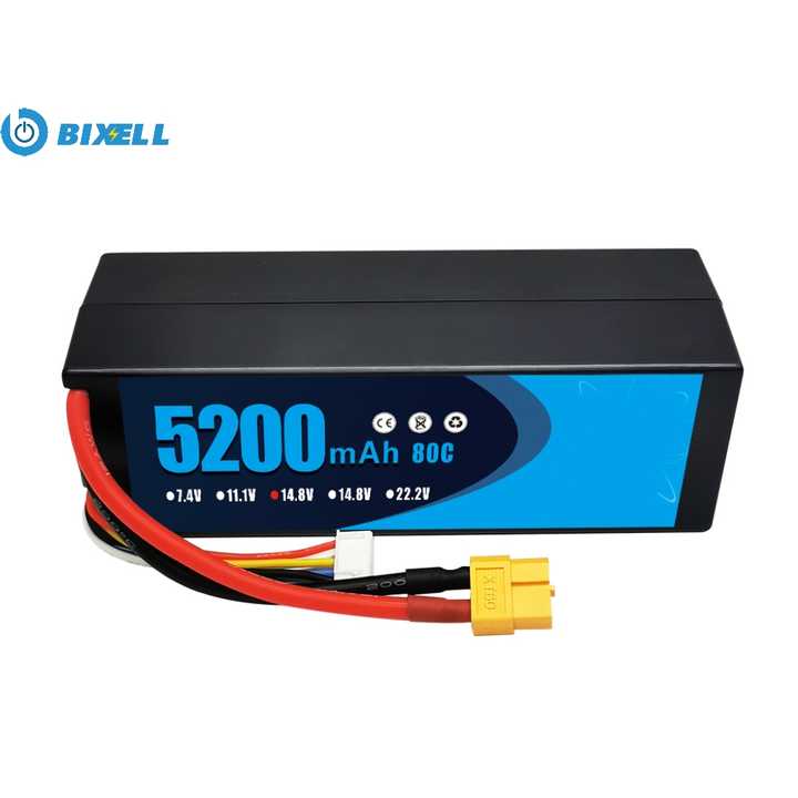 DXF 4S LiPo RC Battery 14.8V 80C 5200mAh Hard Case Battery with EC5