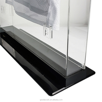 Cadre de présentation de chemise en acrylique éclairé par LED transparent fixé au mur Cadre de présentation de maillot en plexiglas Cadre de présentation de maillot en acrylique