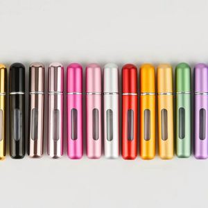 Portable Travel Refillable <b>Mini</b> Aluminum Perfume <b>Bottle</b> 8ML Colorful Perfume <b>Bottle</b> - Product Image 1