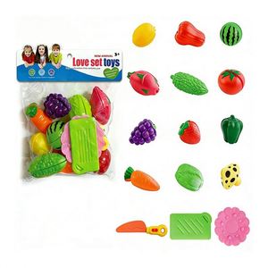 Ensemble de jouets de cuisine pour enfants avec aliments factices à découper, fruits et légumes, jouets de simulation de cuisine en plastique, jouets fantastiques et science-fiction - Product Image 2