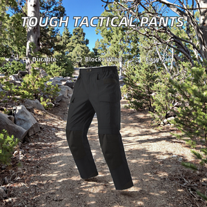 Pantalones Tácticos para Hombre, Resistentes al Viento, con Cierre, Tejido Antiarañazos, con Rodilleras - Product Image 2