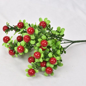 DREA 30cm uzun 7 dalları yapay bitki cephe meyve ile yapay bitkiler ve çiçekler dekorasyon için - Product Image 5