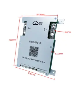 4s 16.8v 24v 12s 15s50ah 23s Lifepo4 Jaibaida JBD Wifi 300ah LCD 500a Tdt papan komunikasi cerdas BMS untuk Ess dengan Equalizer