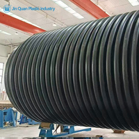 DN1000mm SN12.5 HDPE Double Paroi Ondulé Tuyau D'eau D'irrigation Flexible Anneau En Caoutchouc Connexion Conforme À La Norme DIN