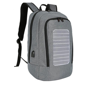 Sac à dos pour ordinateur portable professionnel de haute qualité personnalisé, antivol, étanche, avec panneaux solaires - Product Image 4