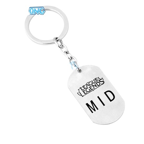 League of Legends LOL Five Roles Dog Tag Chain Necklace Key Chain