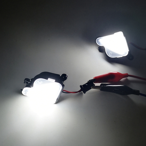Projecteur de lumière pour miroir latéral, 2 pièces, lampe LED blanche pour voiture, 6000K, pour <span class=keywords><strong>Skoda</strong></span> <span class=keywords><strong>Octavia</strong></span> Mk2 Mk3 5E, Phase 2 2012 — 2019, 1Z, 2008-2019 - Product Image 4