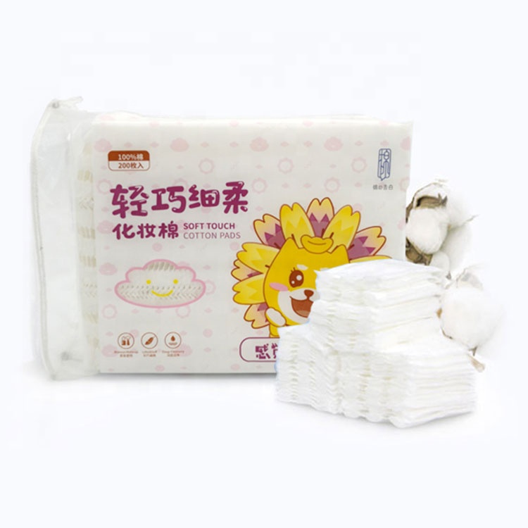 Various Packaging Eco-friendly Cleansing Cotton Pad Square