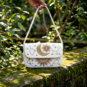 Sac à bandoulière baguette perlé de qualité supérieure, fait main, collection exclusive pour femme, édition de luxe de créateur - Product Image 1