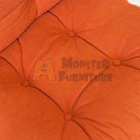 Ensemble chaise et ottoman Le Muse en tissu velours côtelé, hauteur réglable, base stable, relaxation polyvalente, style moderne, matériau polyester