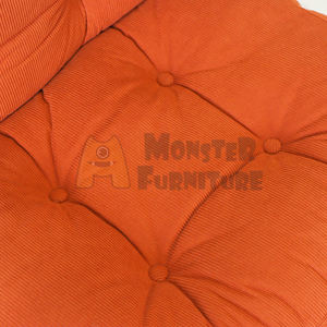 Le Muse <b>Chair</b> and Ottoman Set Corduroy Fabric Adjustable Height Stable Base Versatile <b>Relaxation</b> Modern Living - Product Image 6