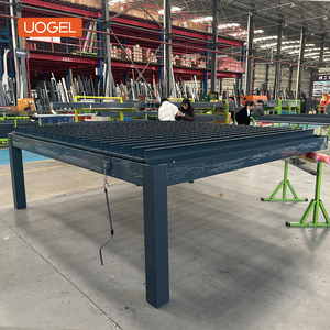 UOGEL M4-S Kommerzielle Moderne Luxus-Aluminium-<span class=keywords><strong>Pergola</strong></span> mit Manueller Lamellendach Wasserdichte Outdoor-Gartenlaube Pulverbeschichteter Rahmen - Product Image 2