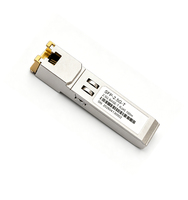 Transceiver Serat Optik SFP RJ45 Paduan Aluminium 1000M Jarak 100m untuk Kabel Cat5e/Cat6 Jaringan 5G FTTH