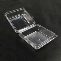 Petite boîte à pain et à dessert jetable en plastique transparent Nouveau récipient transparent pour gâteau sec à usage alimentaire