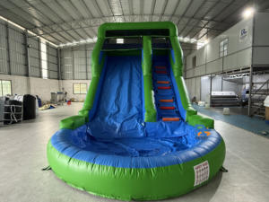 Cavalier gonflable de Chambre de rebond de glissière d'eau de qualité marchande avec le ventilateur - Product Image 2