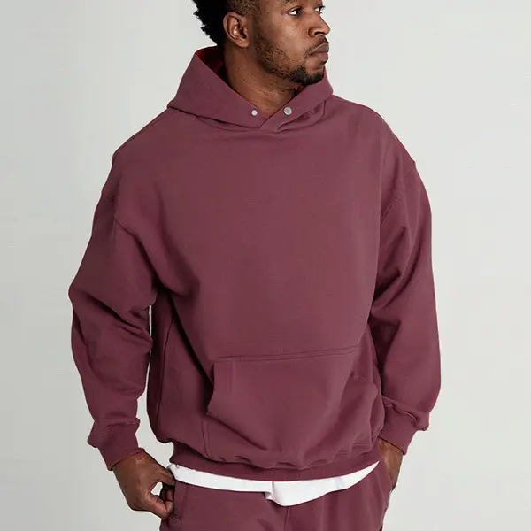 Wholesale Men's Sports Clothing Custom Logo Cotton Material No String Blank Hoodies Sweatshirt for Men