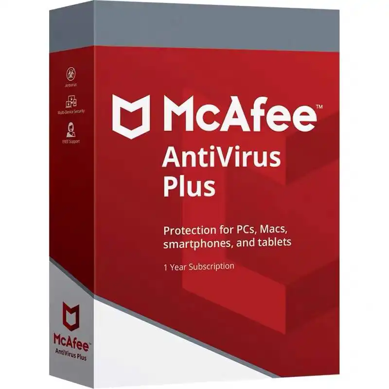 Suscripción de 1 año a código, Software de seguridad de Internet para McAfee, protección Antivirus Plus