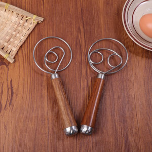 Batidor de masa danés Mango de madera <span class=keywords><strong>Huevos</strong></span> Crema <span class=keywords><strong>Varillas</strong></span> <span class=keywords><strong>para</strong></span> mezclar Agujeros dobles Harina Agitador de pasteles Batidor Cocina Herramientas <span class=keywords><strong>para</strong></span> hornear - Product Image 5