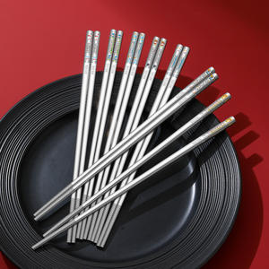 Palillos de acero inoxidable Tote Sns 316, diseño redondo de dibujos animados para adultos, palillos de regalo para uso doméstico - Product Image 4