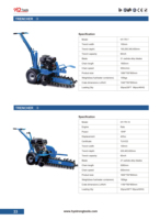 Mesin Penggali Parit Manual Murah 7HP 15HP Mini Portabel dengan Mesin/Motor 27 Mata Pisau Kapasitas 60m/h Hystrong