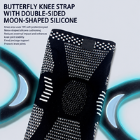 Genouillère de compression avec sangle papillon pour hommes et femmes, idéale pour la course à pied, la randonnée et les sports