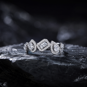 Anello Vintage Geometrico a Goccia Quadrata per Donne, Elegante Gioiello da Dito alla Moda - Product Image 4