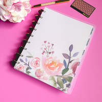 Planificateur clair couvre reliure cahier Transparent anneau rond reliure couverture PP couverture cahier