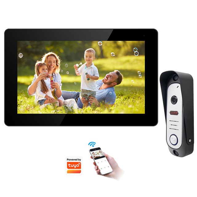 High Definition 1080P Tuya WiFi 4-Wire Video Door Phone System Stainless Steel Outdoor Station Touch Screen Night Vision Smart