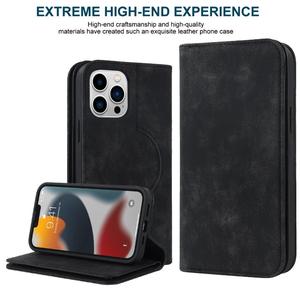 เคสโทรศัพท์มือถือแบบพับได้สำหรับ iPhone 15 ดีไซน์สปอร์ต ป้องกันแรงกระแทก ผลิตจากวัสดุ TPU+PU รองรับการชาร์จไร้สายแบบแม่เหล็กแรงสูง รองรับการใช้งานหลายบัตร - Product Image 5