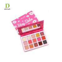 Palette de fards à paupières en boîte en carton avec couvercle à rabat, miroir, gaufrage, logo personnalisé, motif, cosmétique, poudre rouge, blush, recyclé