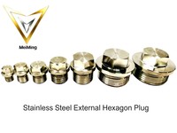 Bouchons hexagonaux externes SUS304 M10, raccords de plomberie, joints étanches pour conduites de climatiseurs centraux, blocage OEM MeiMing PEH1
