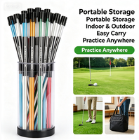 Lot de 2 bâtons indicateurs de direction de golf multicolores, aide au putting pour l'entraînement du swing et du putting sur le green