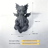 Statue de dragon en gros pour jardin, art déco abstrait, décoration extérieure en résine, sculpture zen yoga, pour patio, pelouse, cour, balcon, intérieur, cadeau