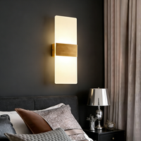 Lampes murales LED en fer, modernes, blanc chaud, en acrylique, pour chambre à coucher, chevet, couloir, escalier, salon, éclairage à intensité variable